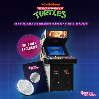 Official Teenage Mutant Ninja Turtles Quarter Size Arcade Cabinet + Coin