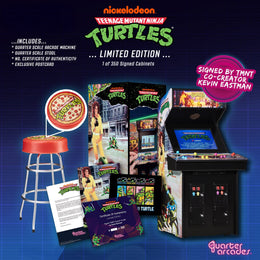 Official Teenage Mutant Ninja Turtles Quarter Size Arcade Cabinet (Exclusive Signed Collector's Edition)