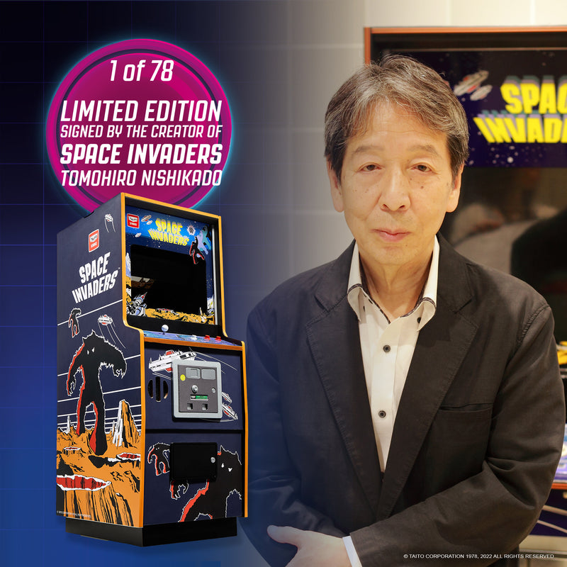 OFFICIAL TAITO SPACE INVADERS Quarter Size Arcade Cabinet (Exclusive Signed Collector&