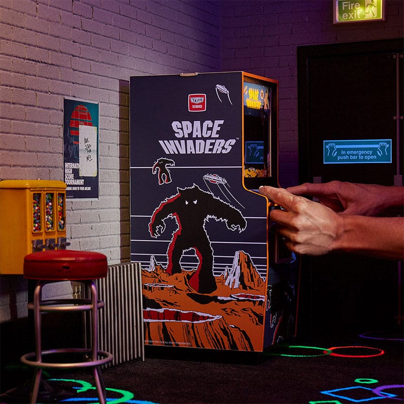 Official Space Invaders Quarter Size Arcade Cabinet + Stool