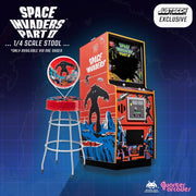 Official Space Invaders Part II Quarter Size Arcade Cabinet + Stool